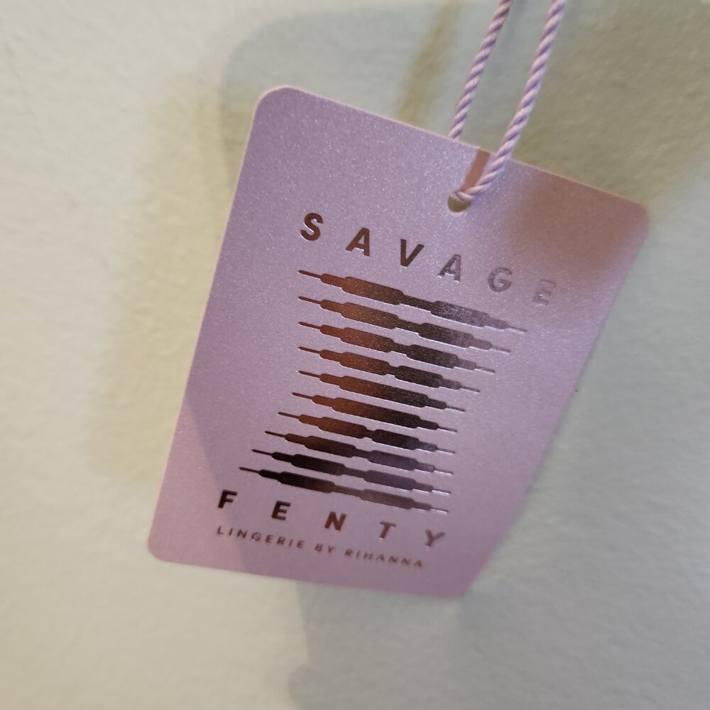 Savage X Fenty Bra Large Black White Plaid Bralette Wireless NEW - Picture 5 of 8